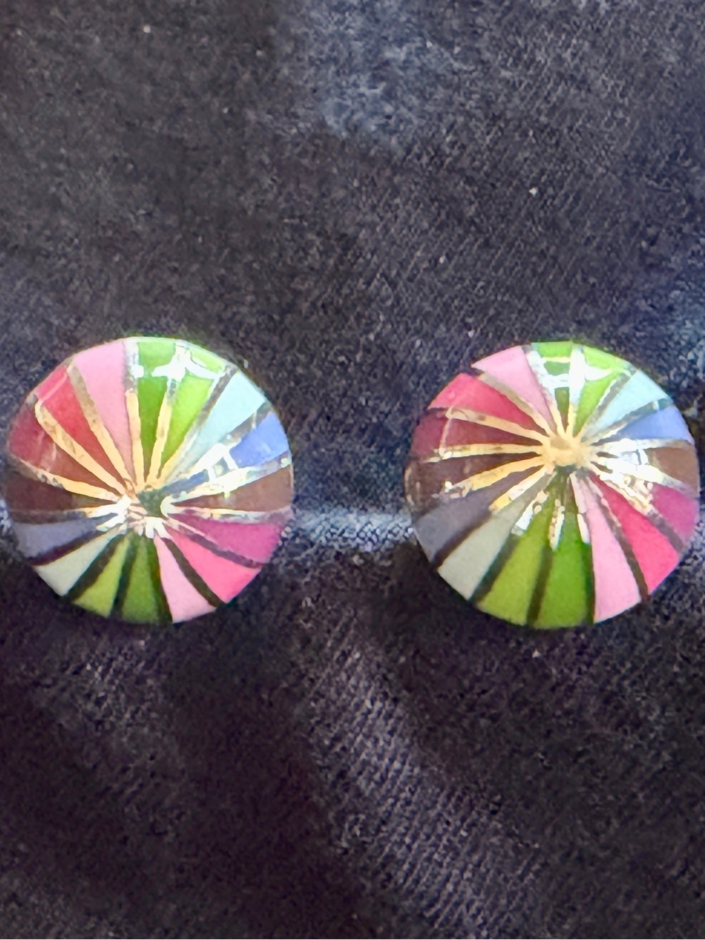 Thomas Pink Multi-Colored Enamel Cufflinks
